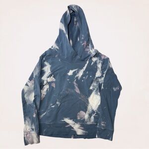 Patagonia Organic Cotton Blue Hoodie Size XS/S Bleach Tie Dye